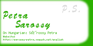 petra sarossy business card